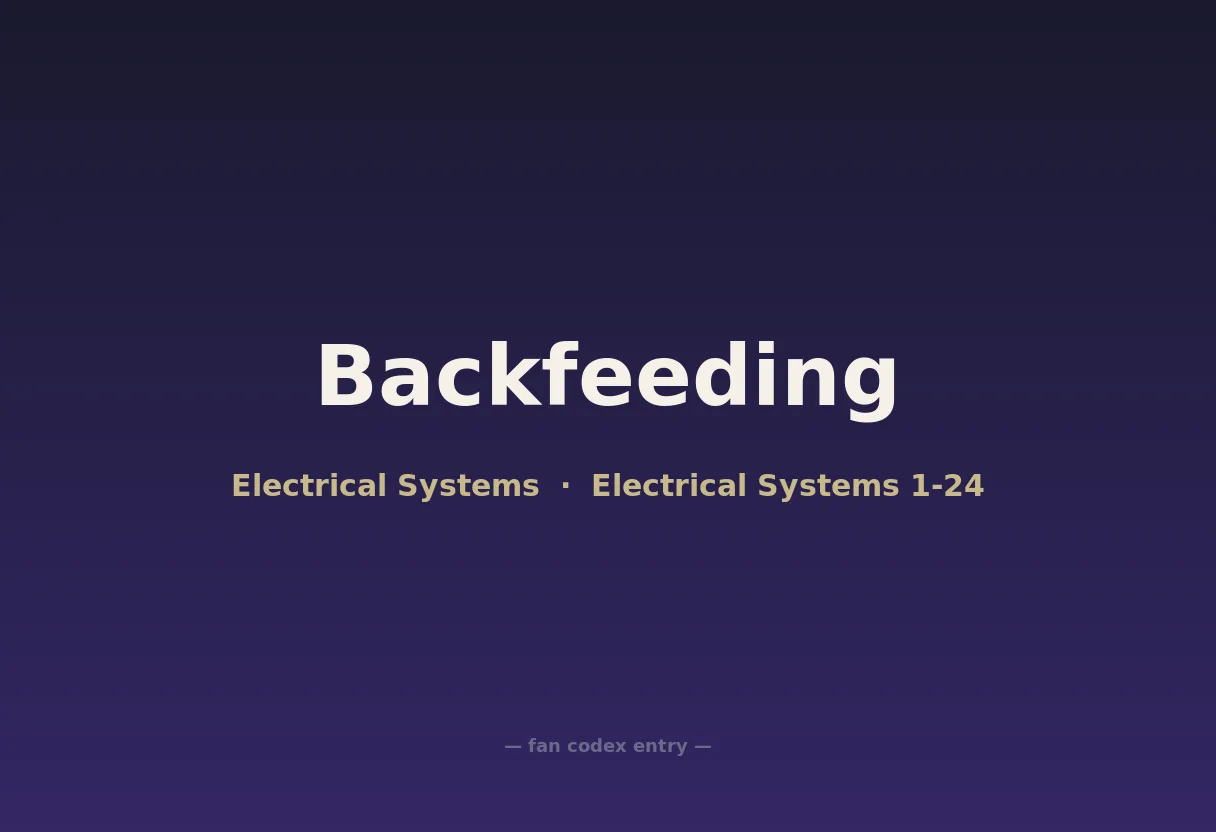 Backfeeding