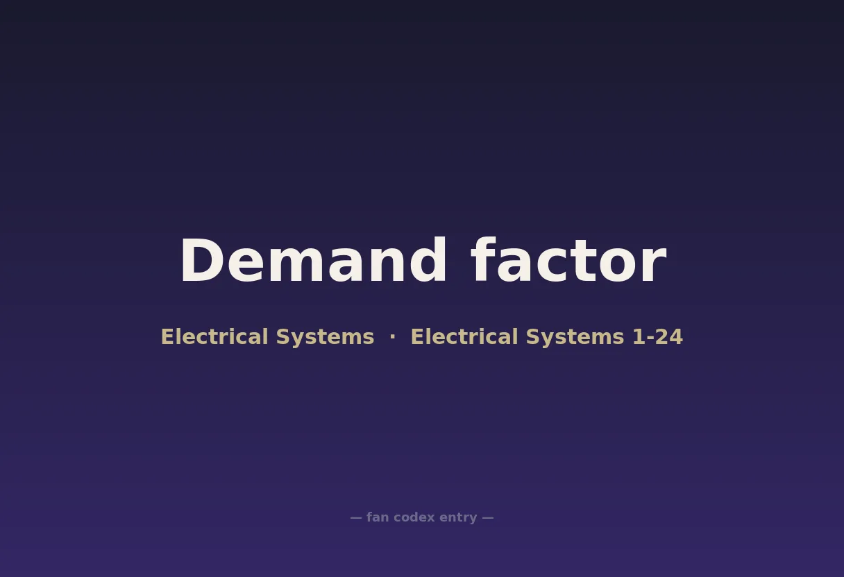 Demand factor
