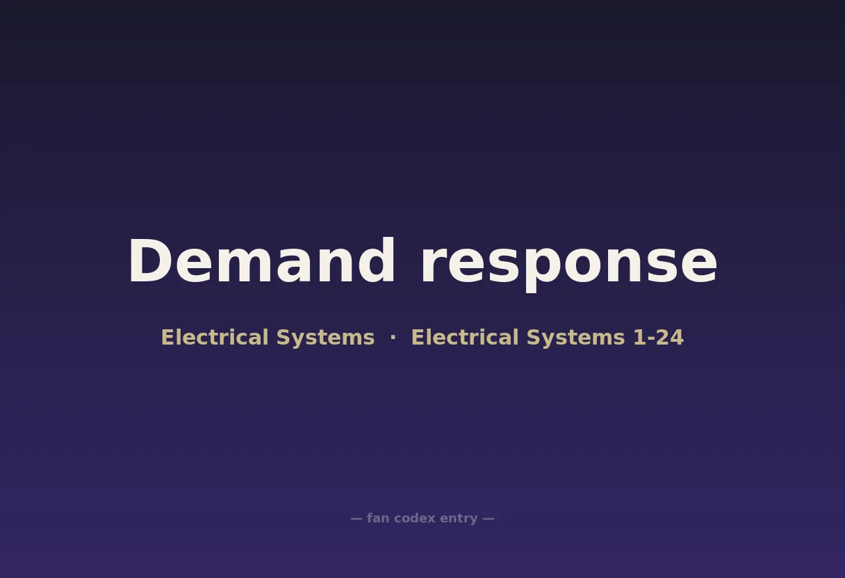 Demand response