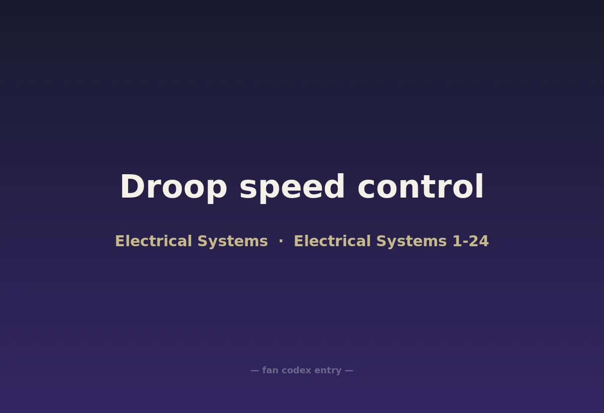 Droop speed control