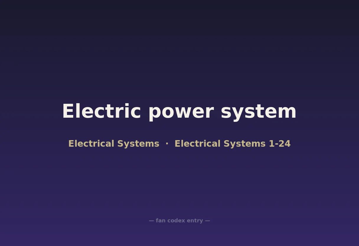 Electric power system