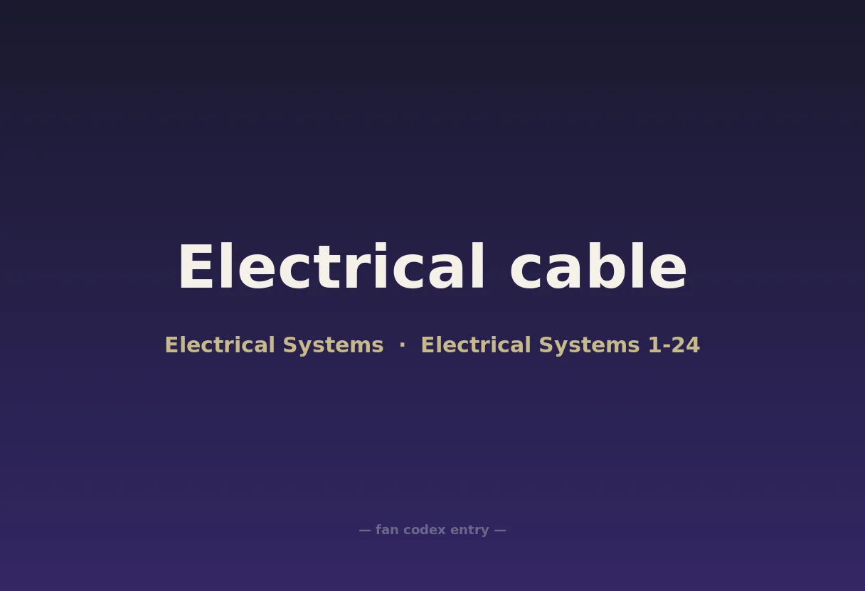 Electrical cable